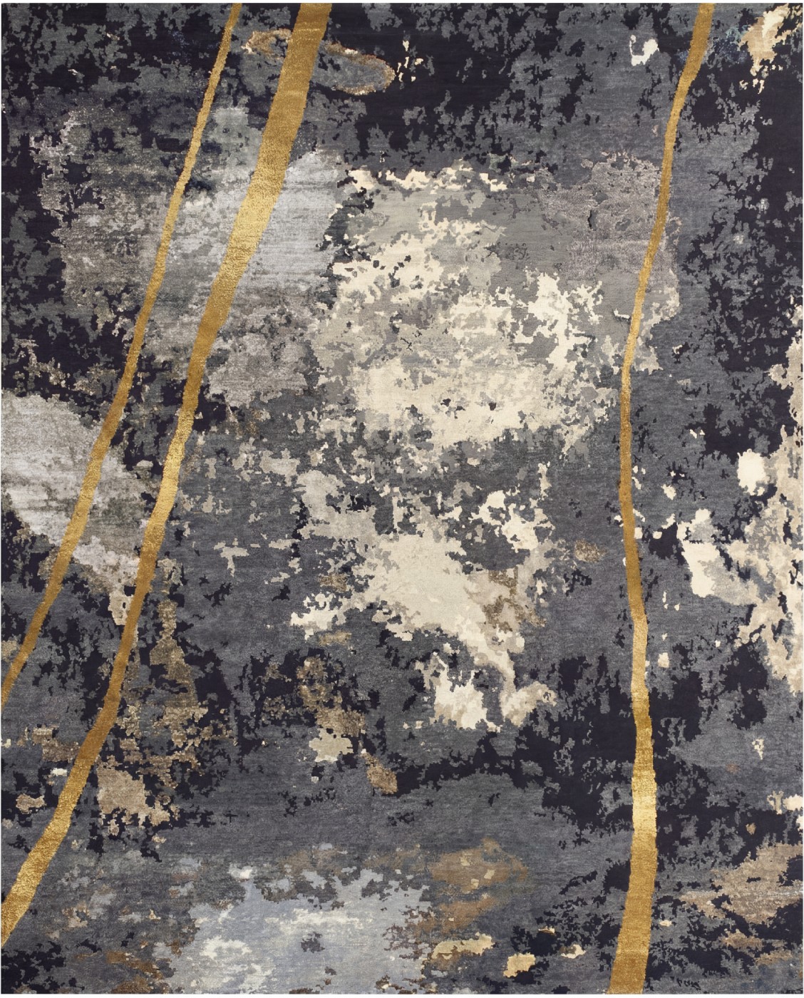 Obsidian Veil Handwoven Rug