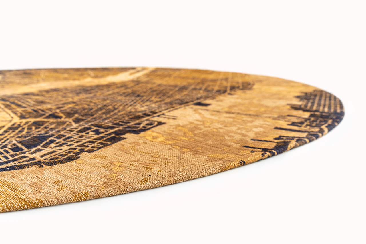 Gatsby Gold Round Rug