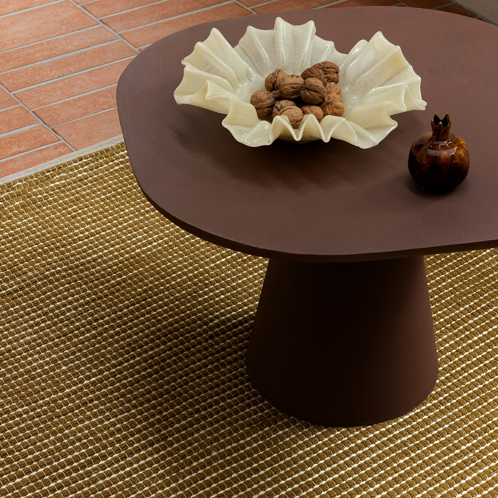 Mustard Border Rug