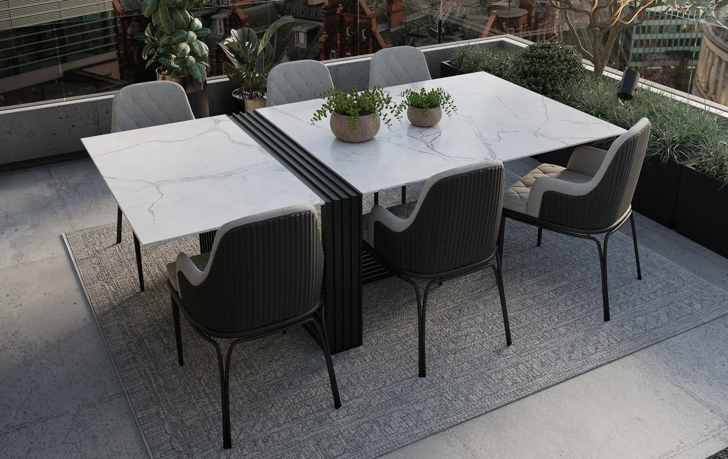 Whirlwind Outdoor Dining Table - 4