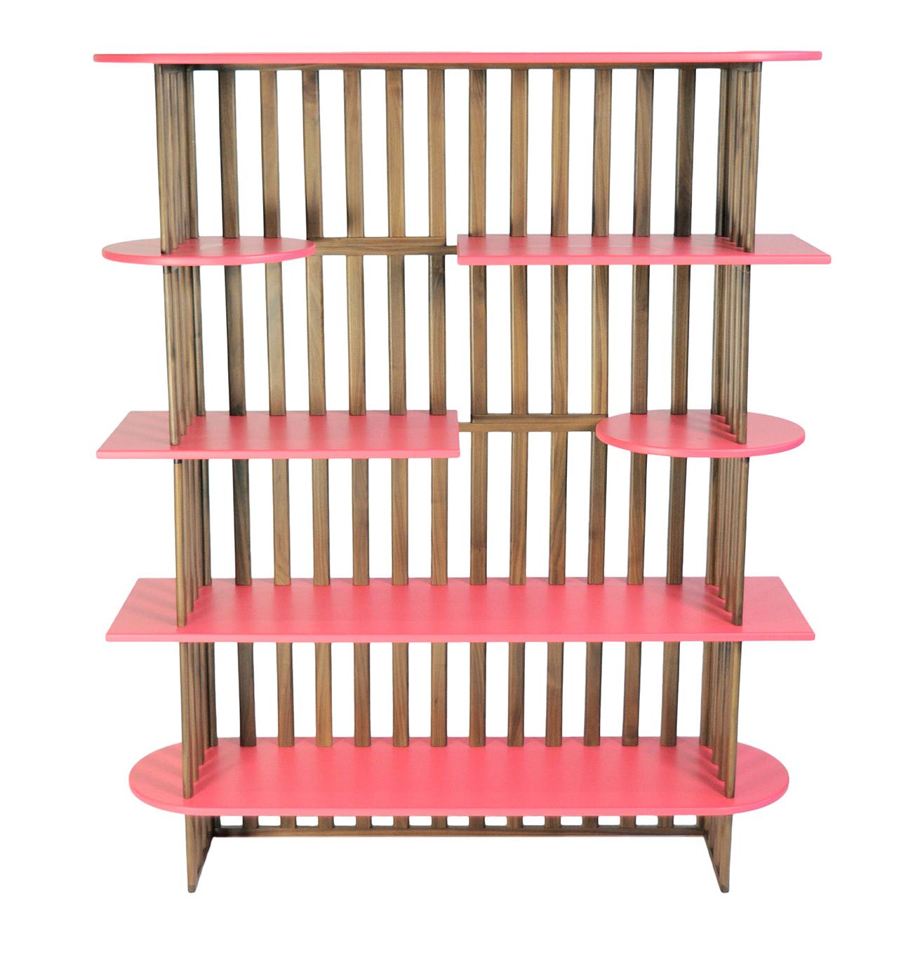 Pink Five-Tier Bookshelf