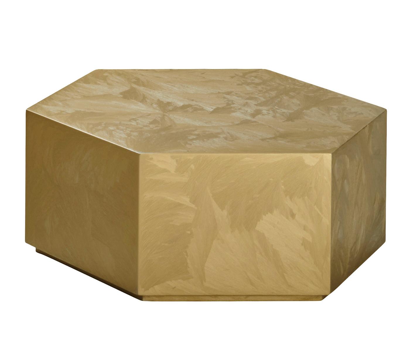 Hexagonal Gold Coffee Table