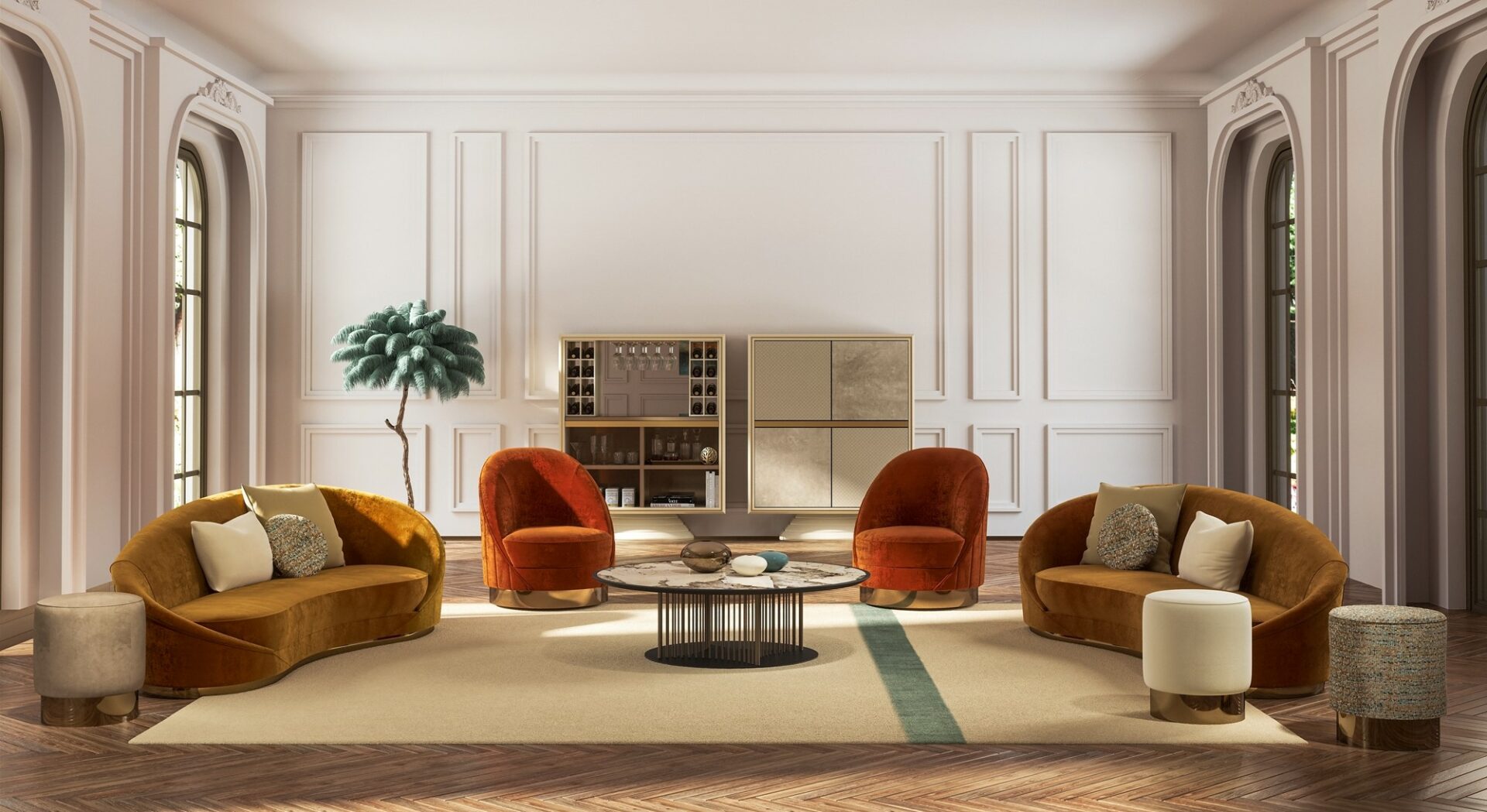 Capsule Swivel Armchair