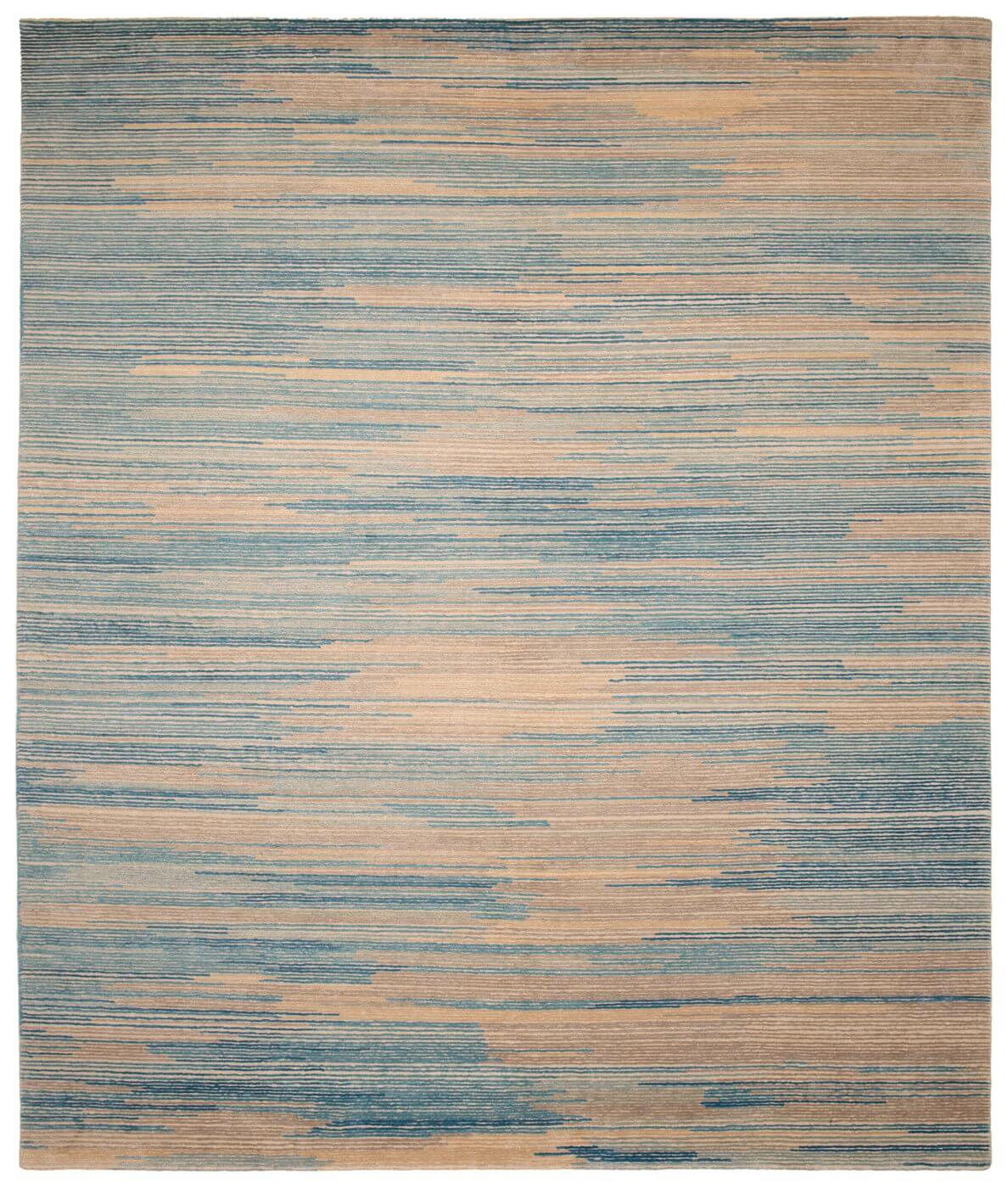 Art Blue / Grey Hand-knotted Rug