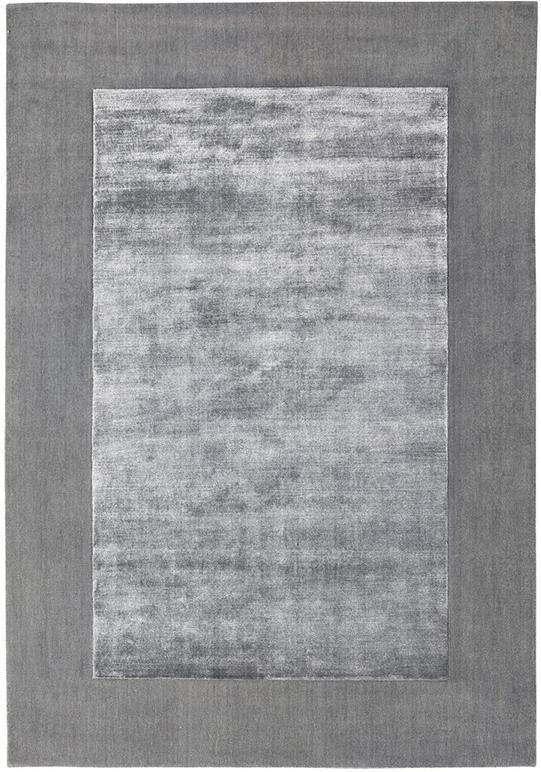 Border Grey Hand-Woven Rug | Size: 6' 7