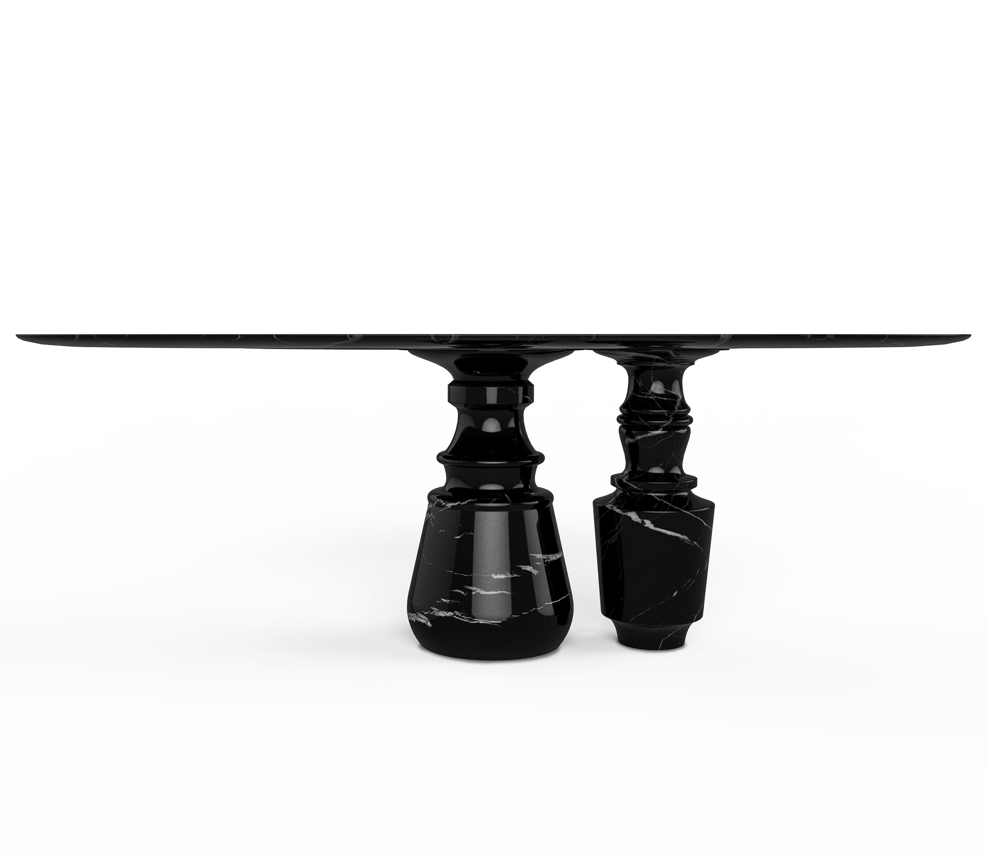 Obsidian Oval Nero Marquina Dining Table