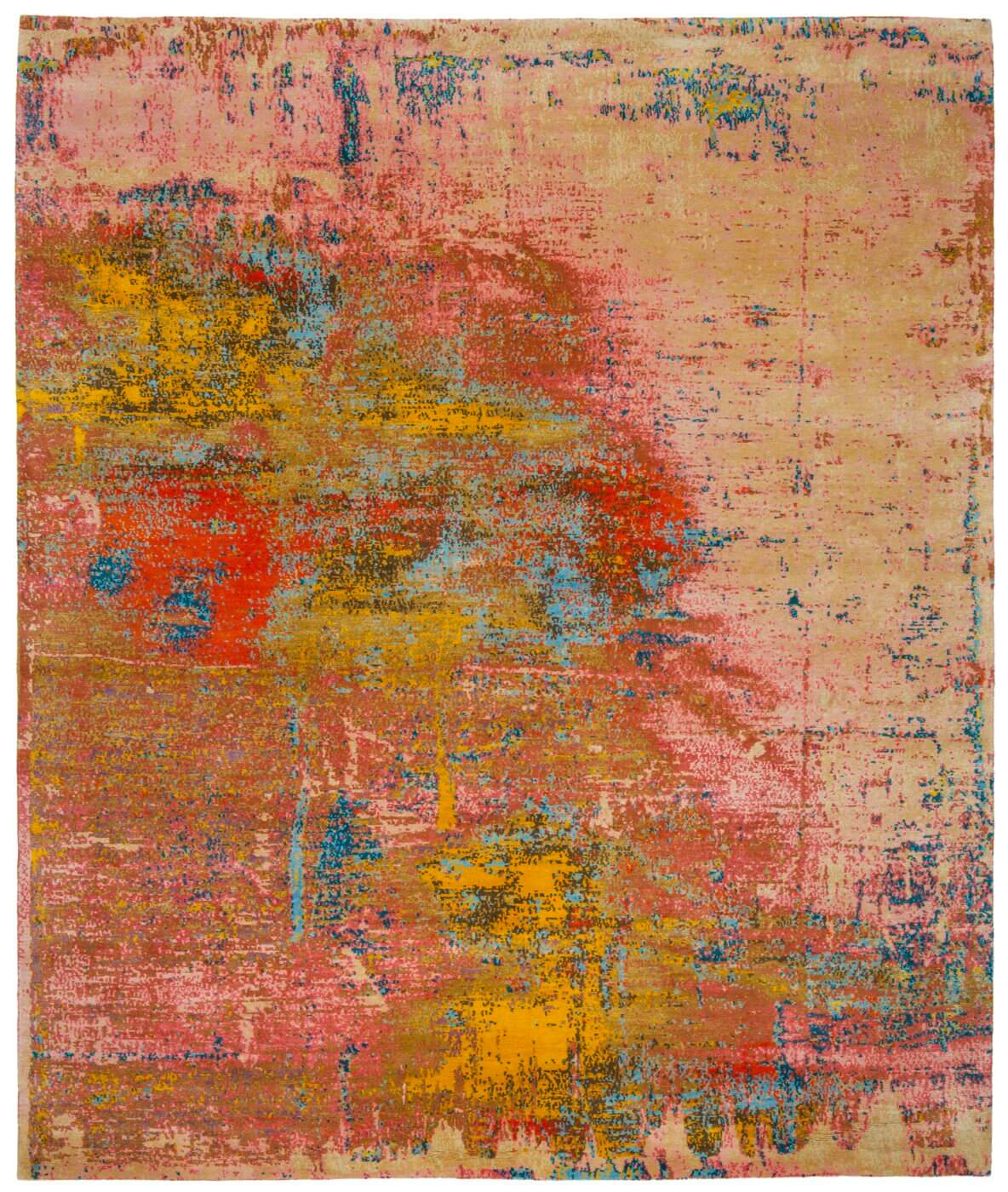 Hand-Knotted Artwork Multi Rug