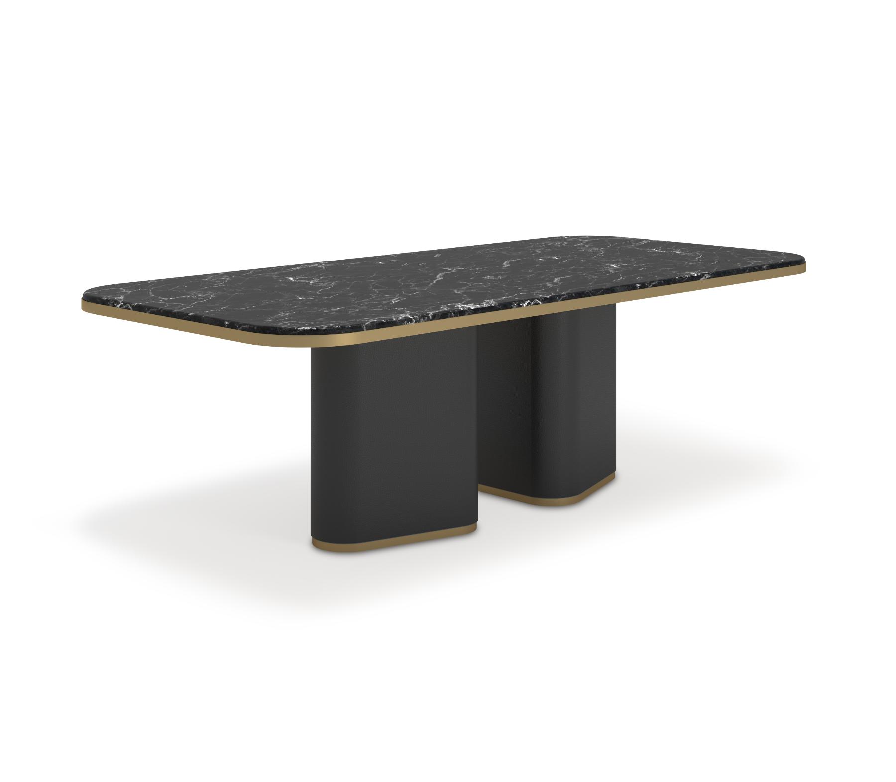 Edmond Dark Marble Dining Table