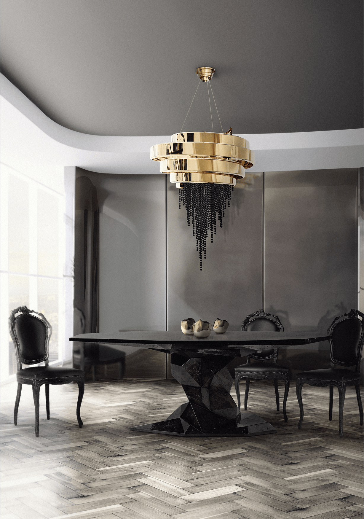 Bonsai Black Luxe Dining Table