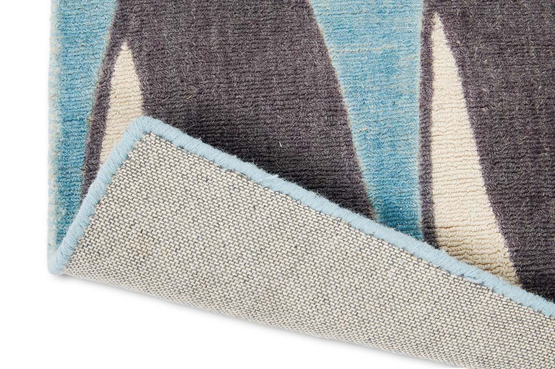 Penguins Turquoise Handloom Wool Rug