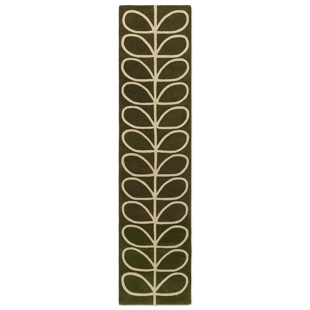 Linear Stem Olive Runner Rug