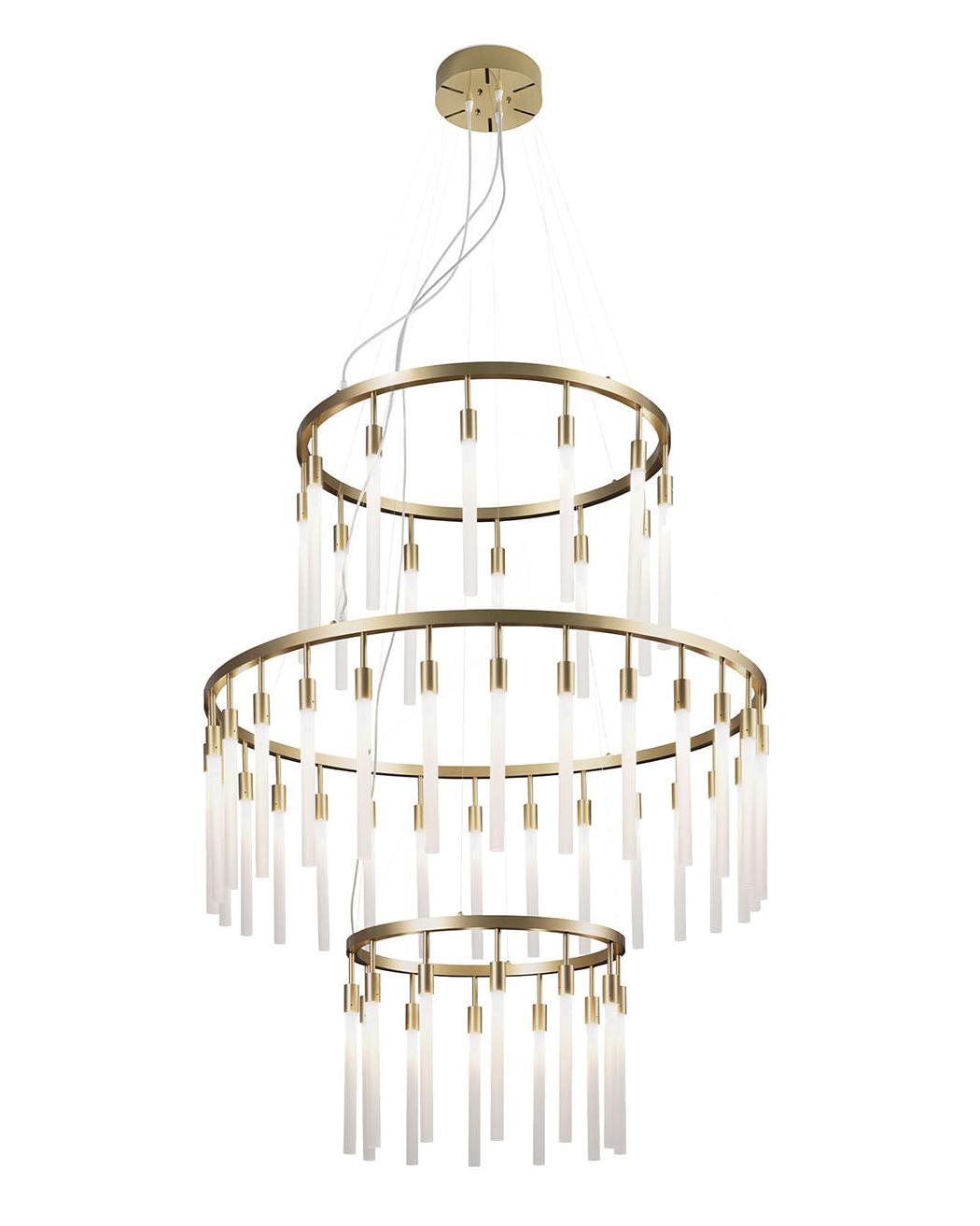 Frosted Glass Ring Chandelier