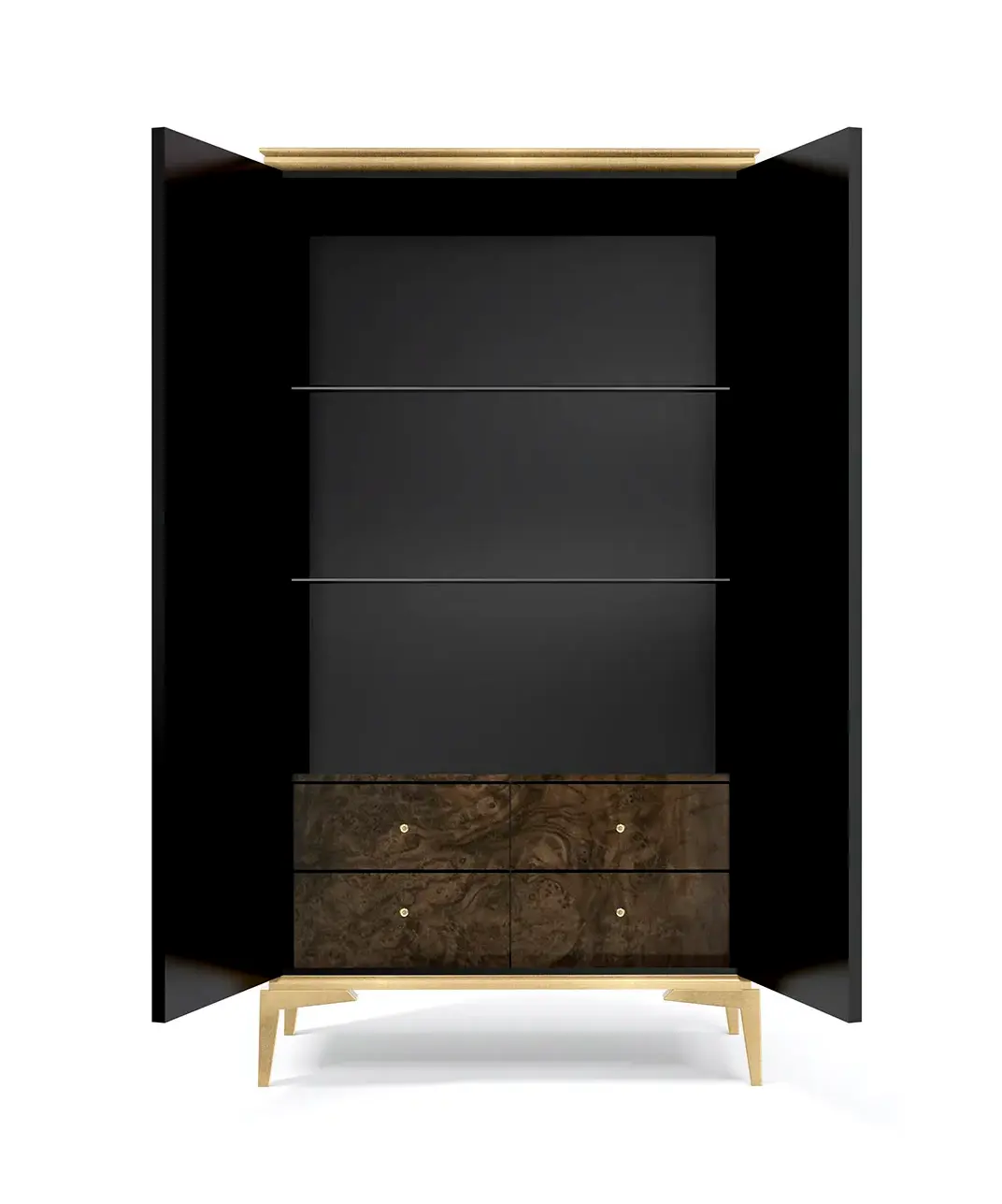 Nirvana Walnut Root Veneer Armoire