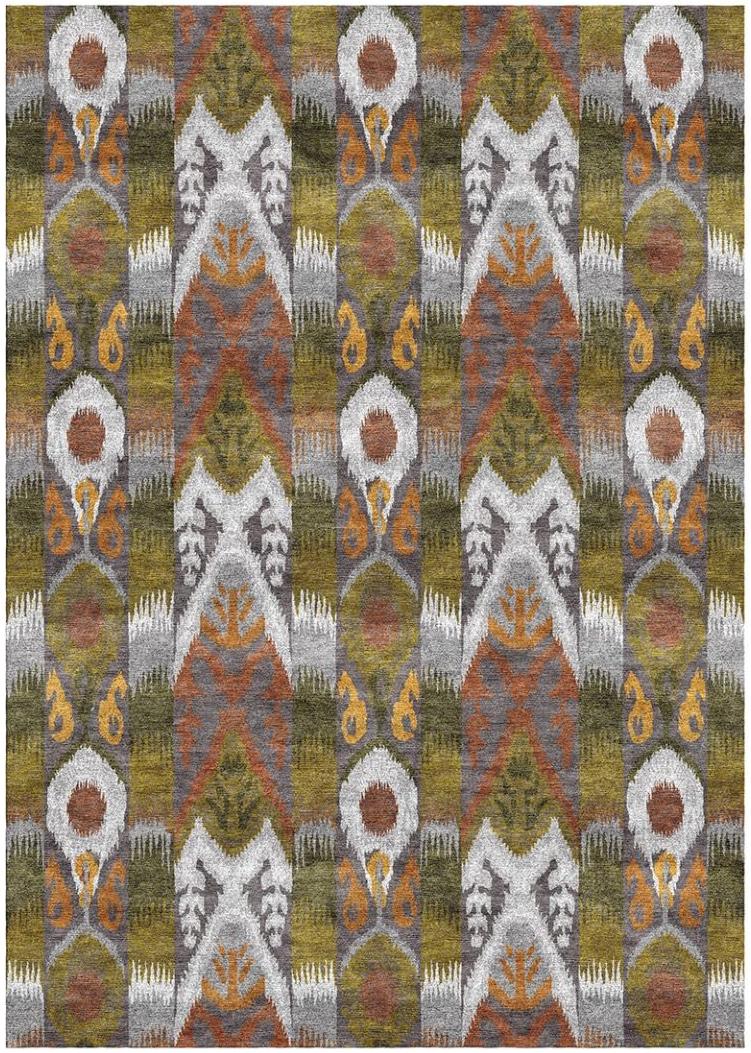 Designer Hand Made Green Rug