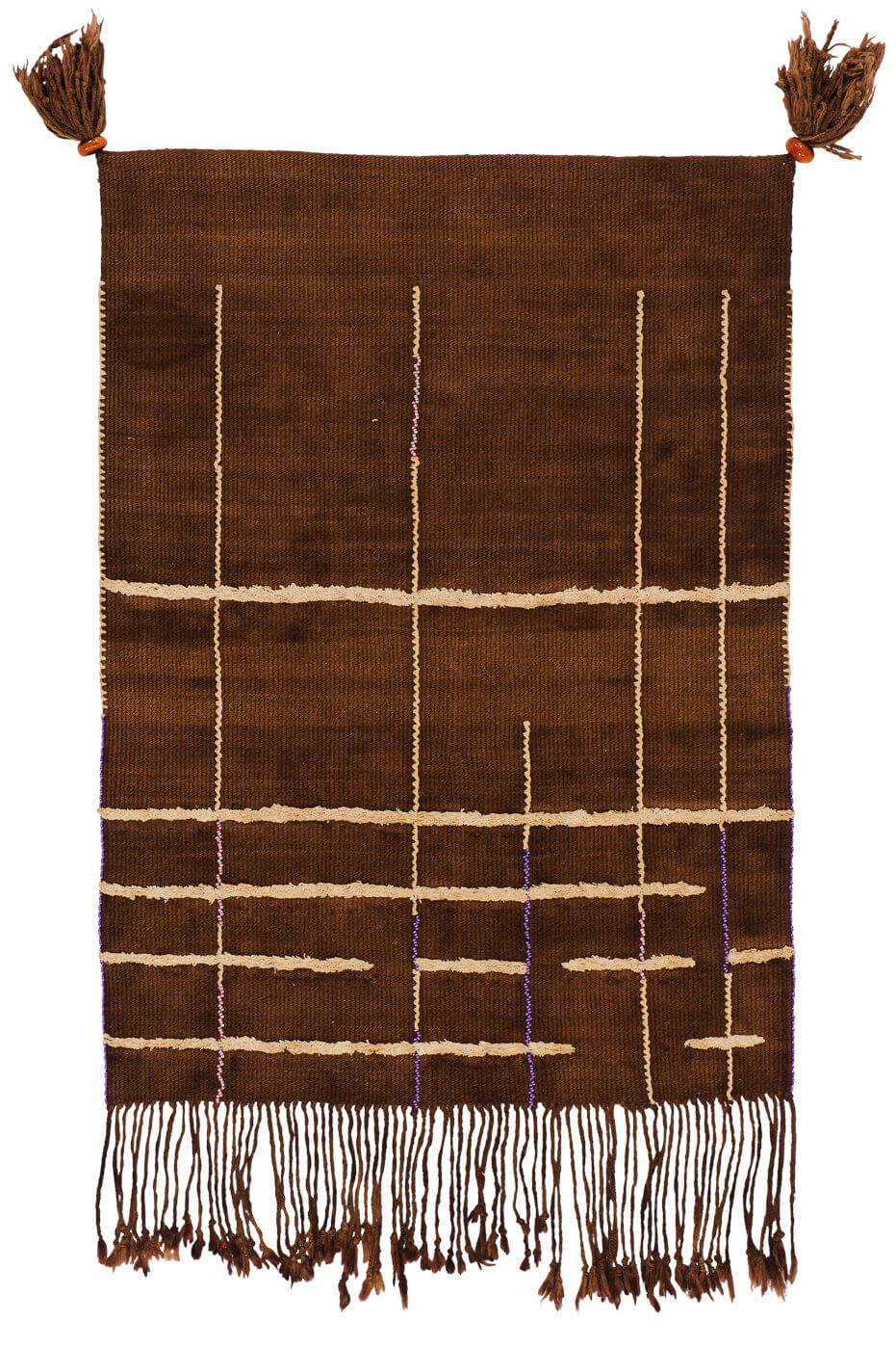 Hand-Woven Tribal Brown Rug