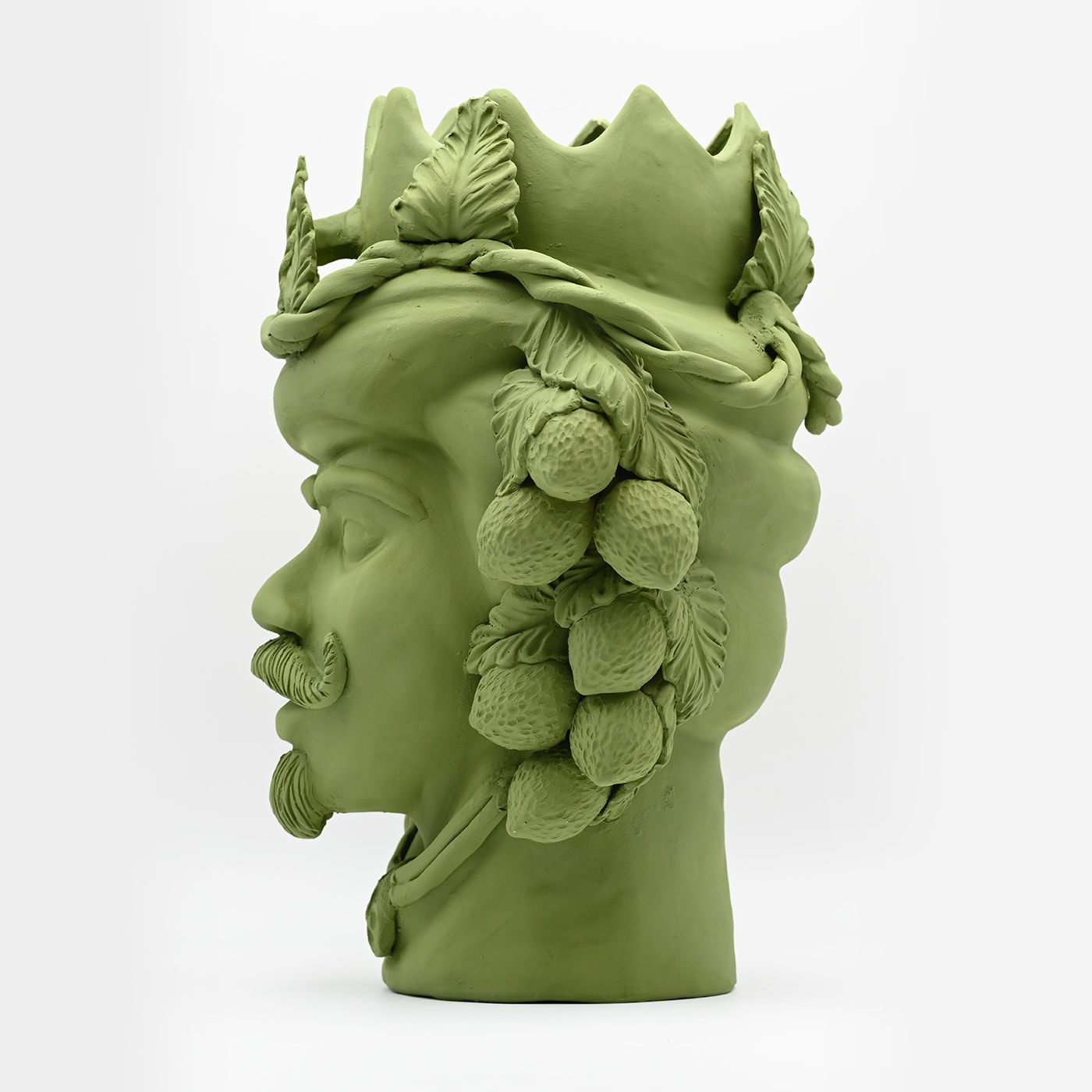 Moor's Head Green Matte Sculpture