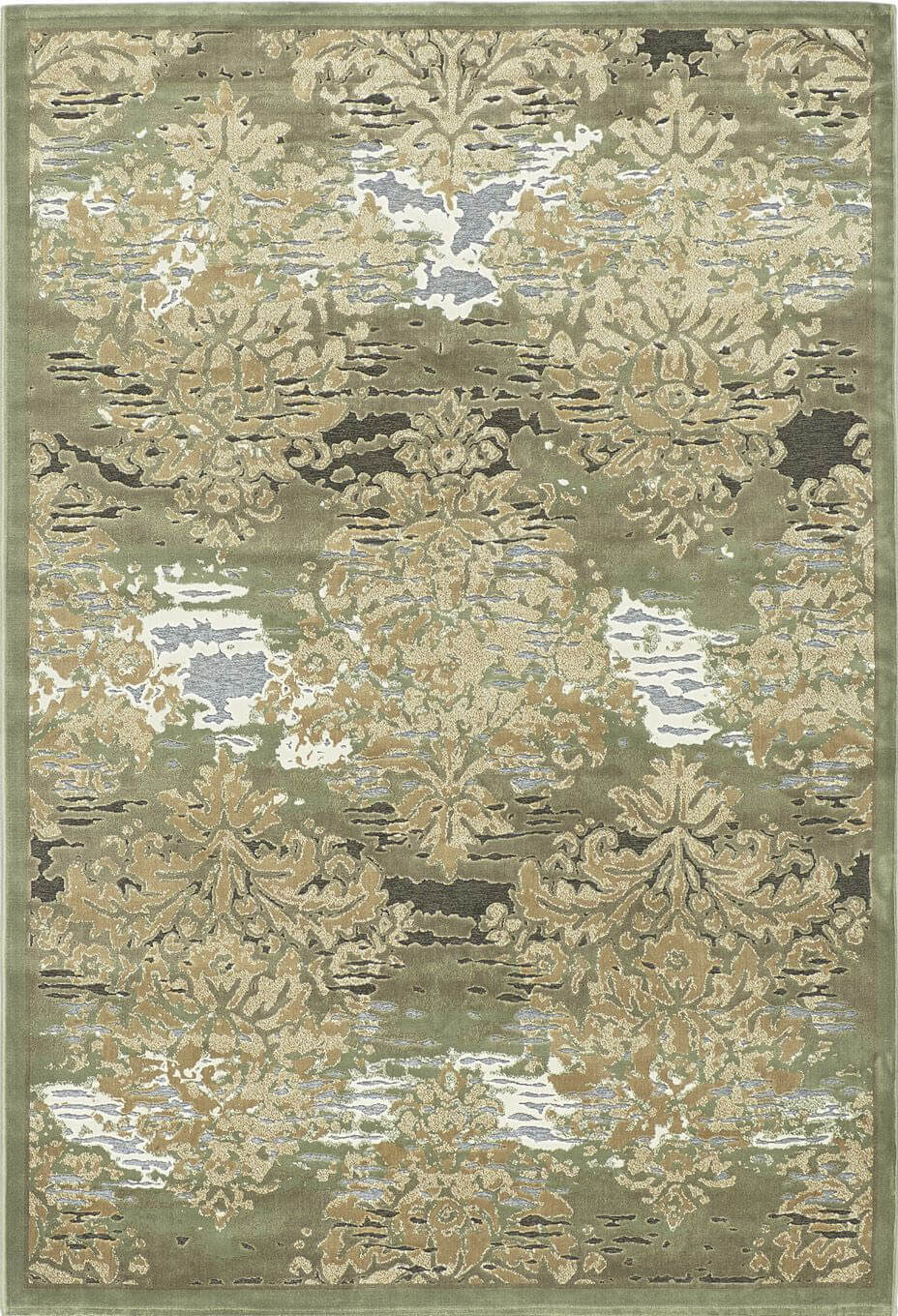 Olive Green Flat Woven Area Sitap Rug