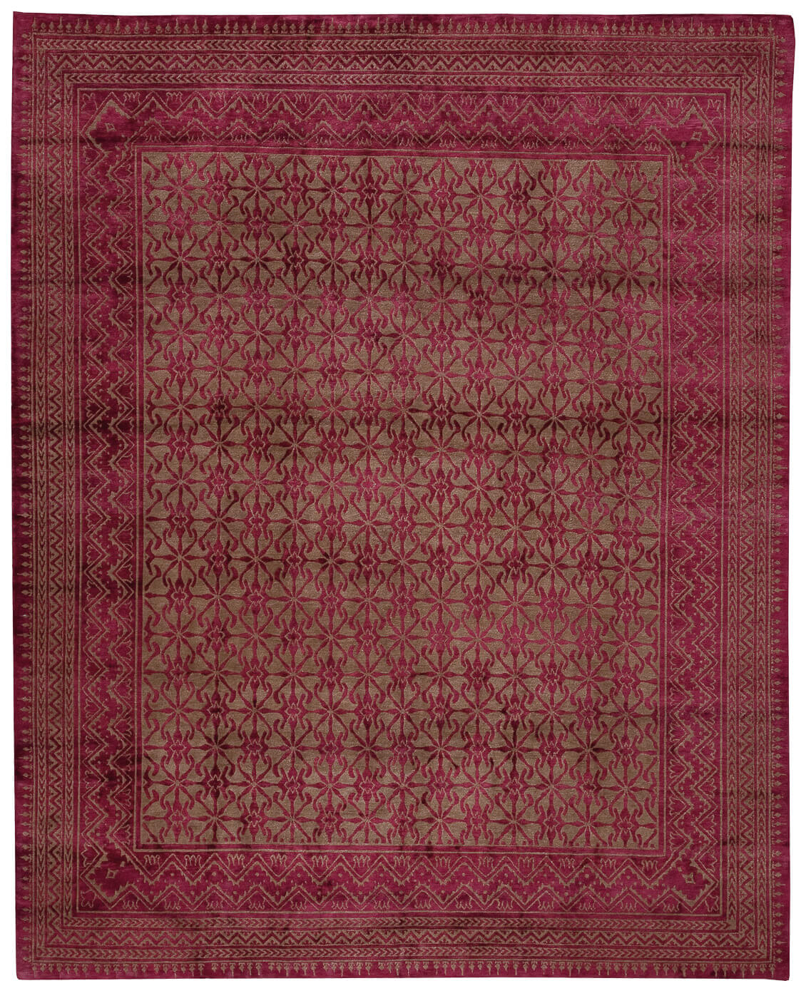 Hand-Woven Blueberry Red Rug