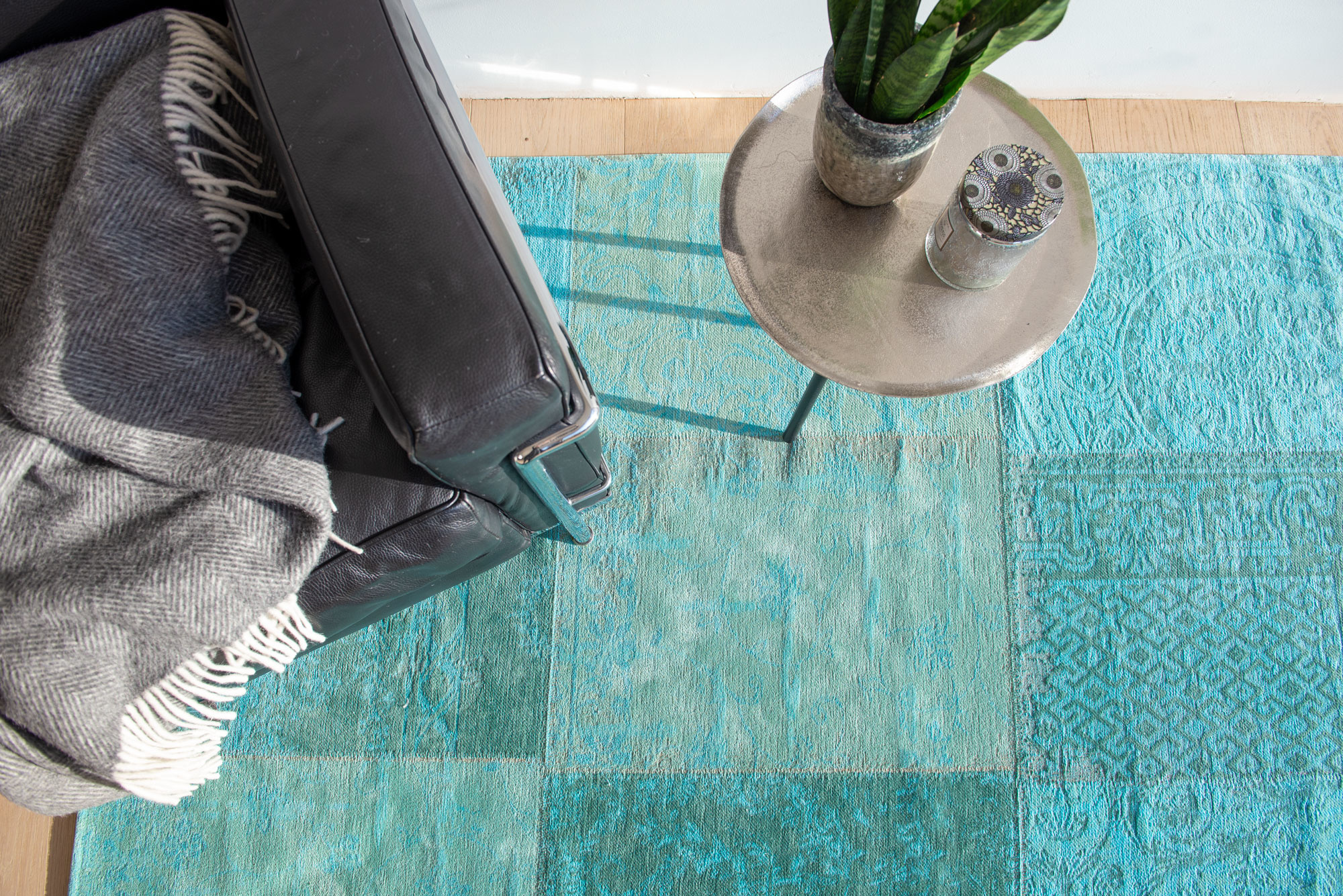 Patchwork Turquoise Rug