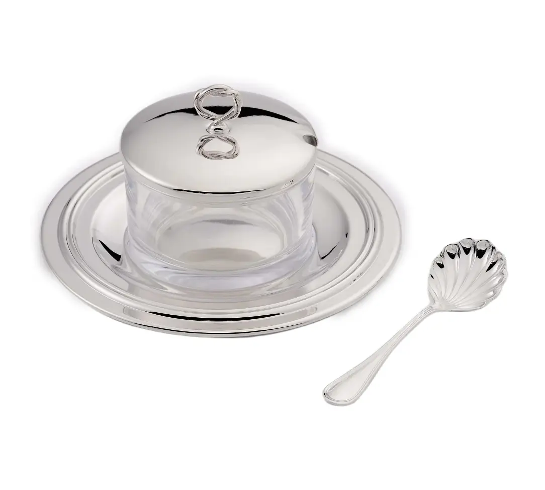 Silver-Plated Jam & Parmesan Server with Spoon