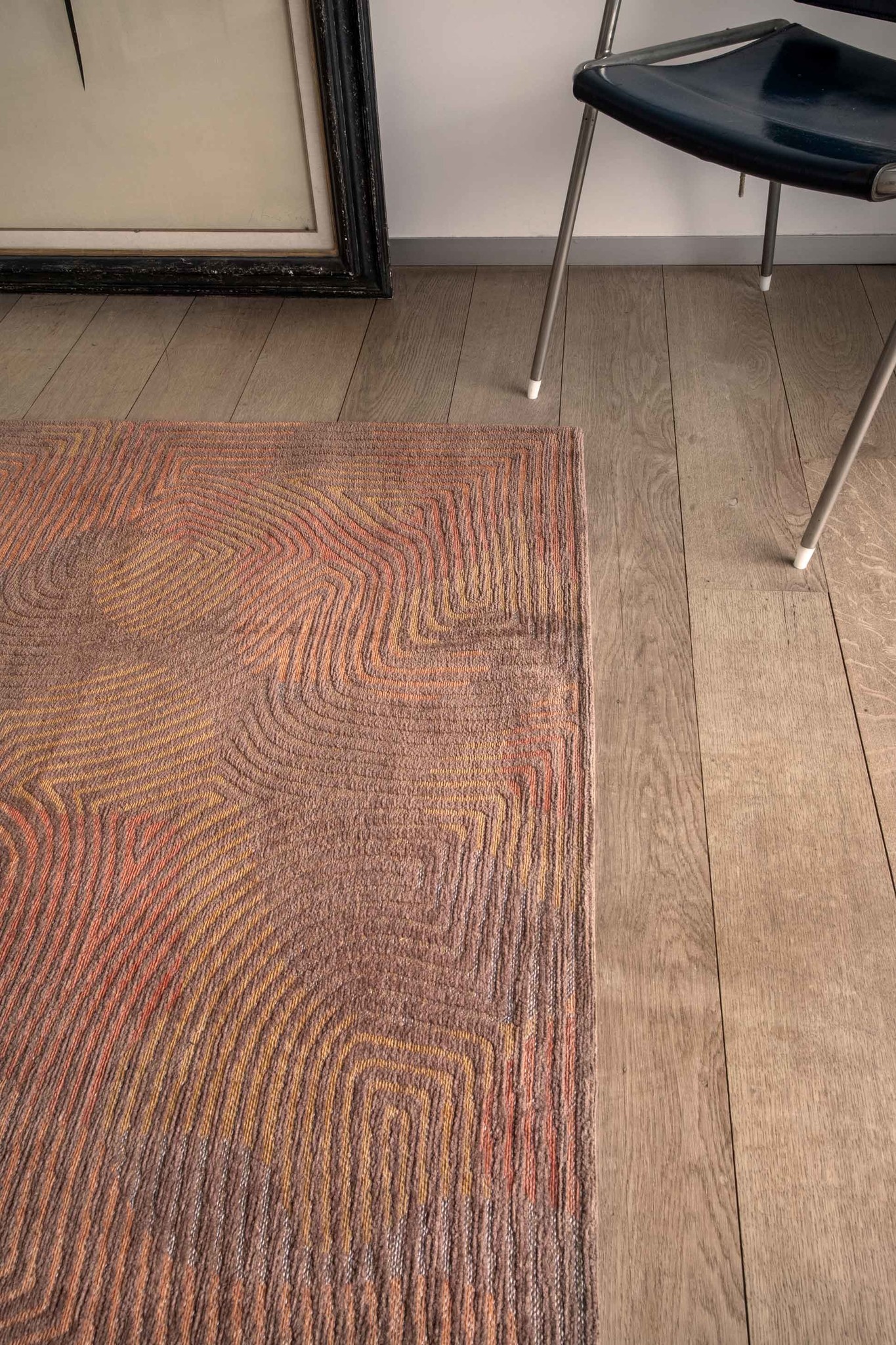 Brown Waves Flatwoven Rug