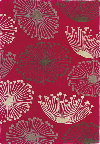 Sanderson Dandelion Red Premium Rug | Size: 5' 7