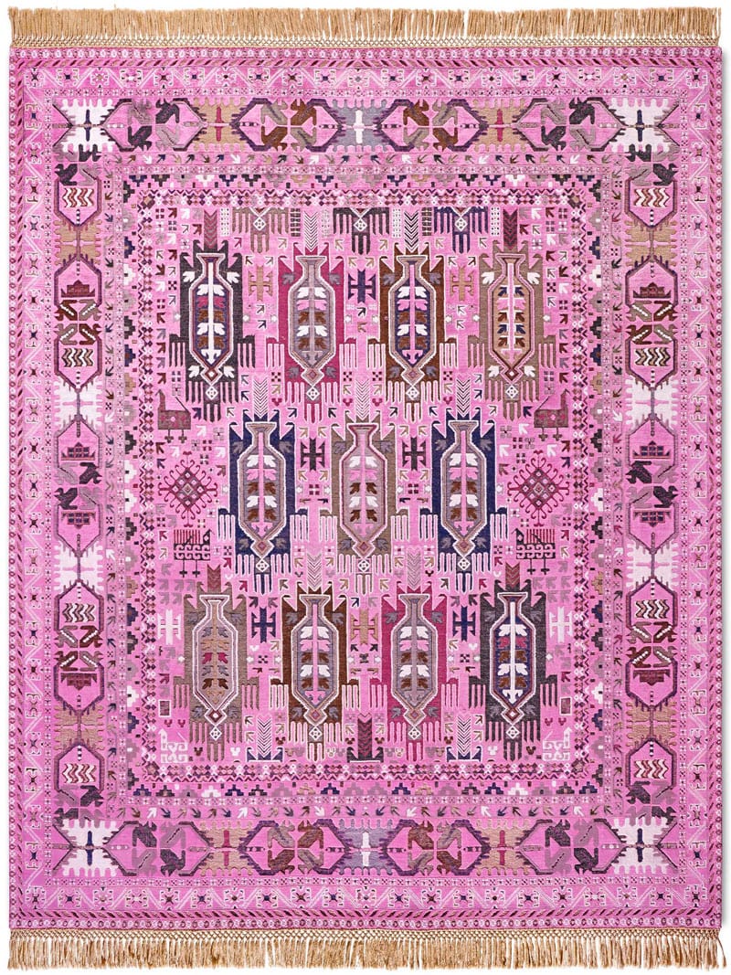 Balouch Pink Hand Knotted Rug
