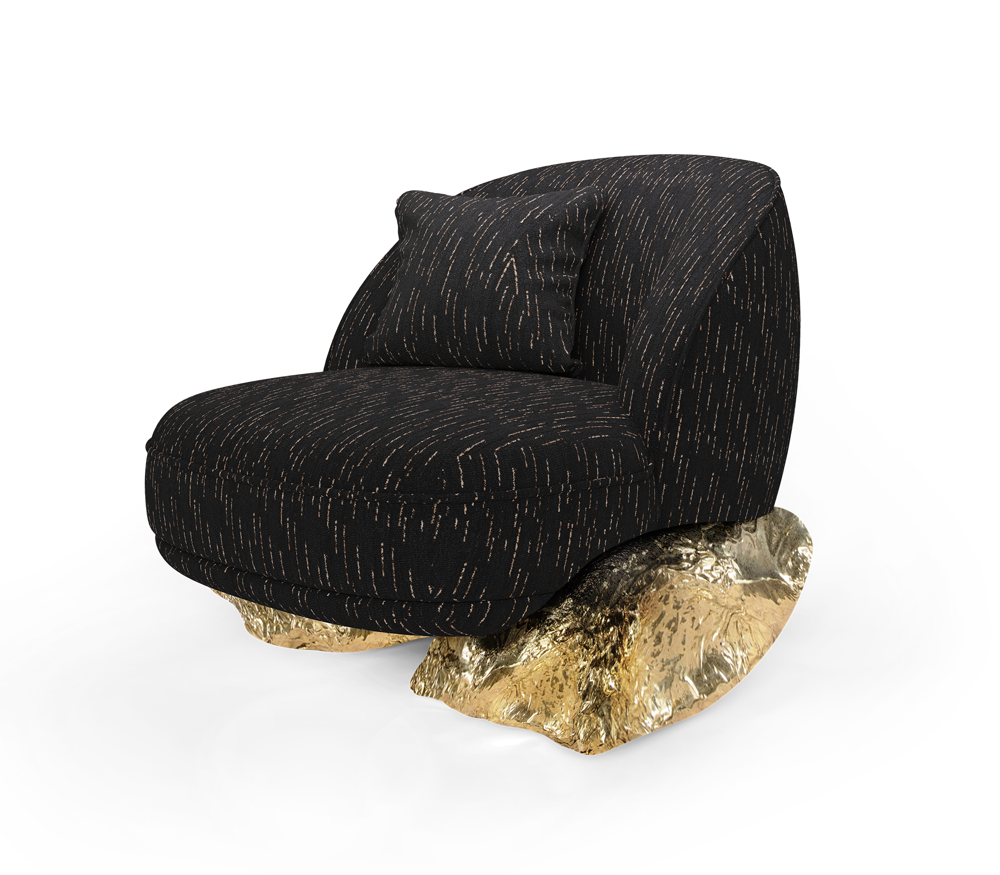 Angora II Black Armchair