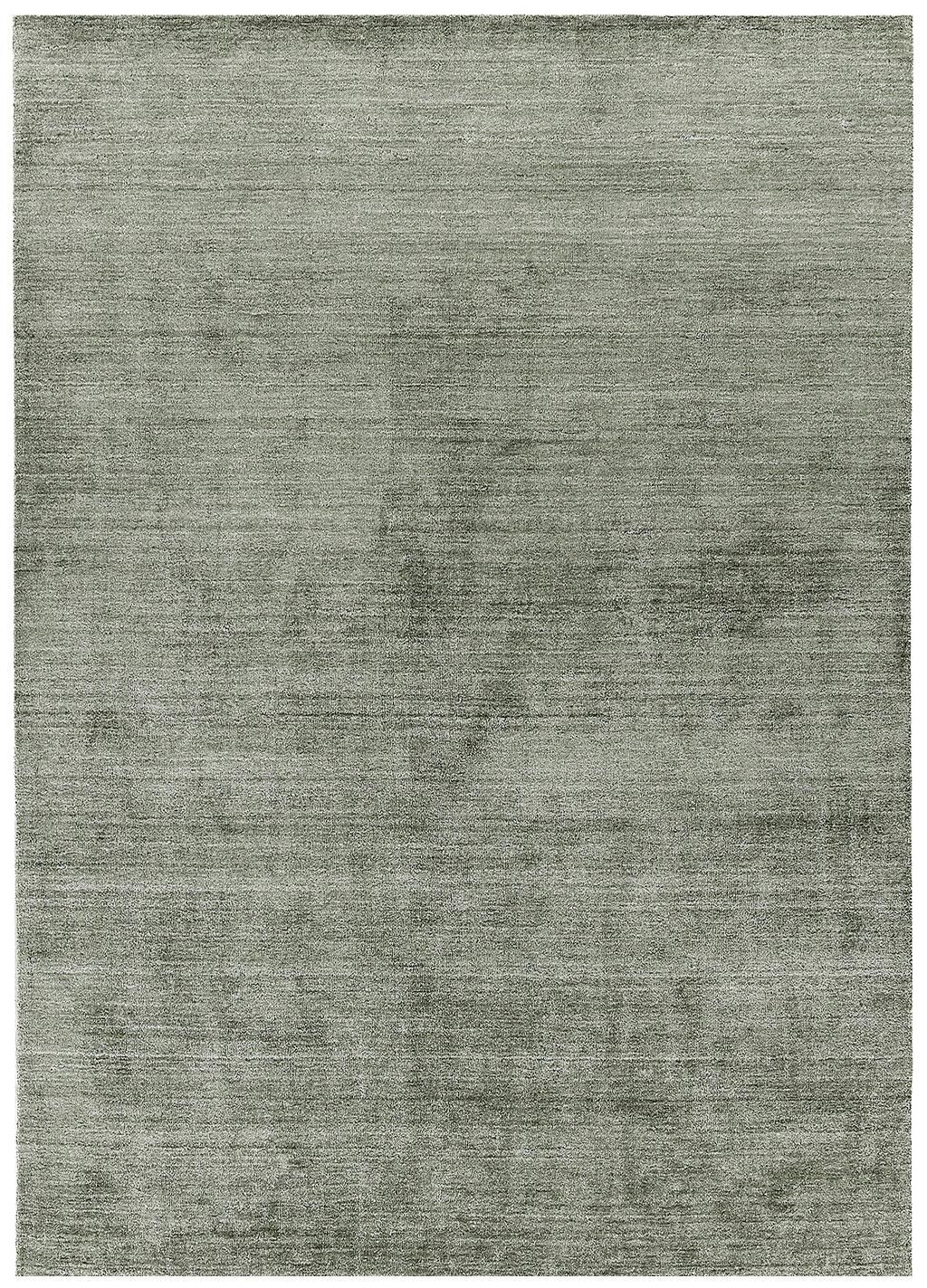 Pure Green Silk Rug