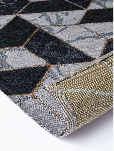 Geometric Deco Black / Grey Rug