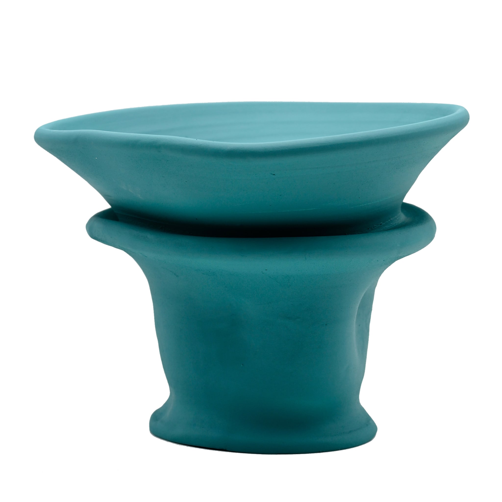 Turquoise Hand Sculptured Vase