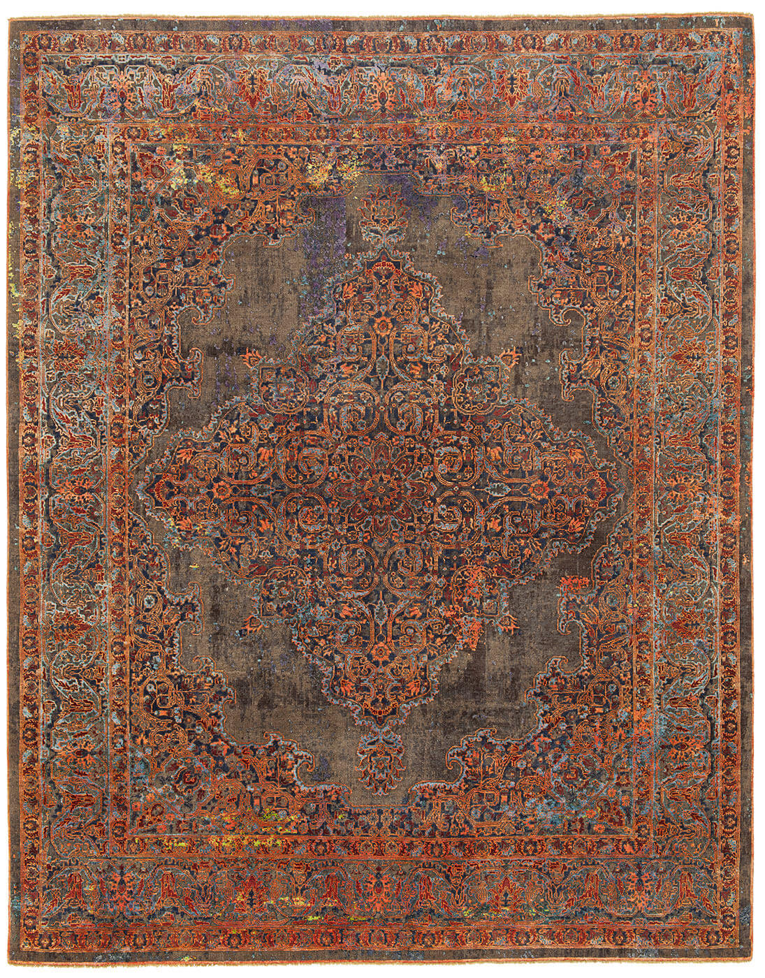 Tabriz Hand-knotted Brown Rug