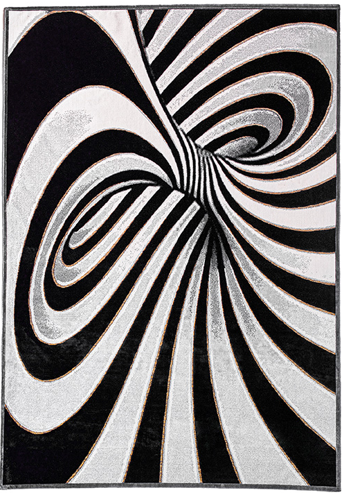 Gabriel Black & White Machine Woven Rug