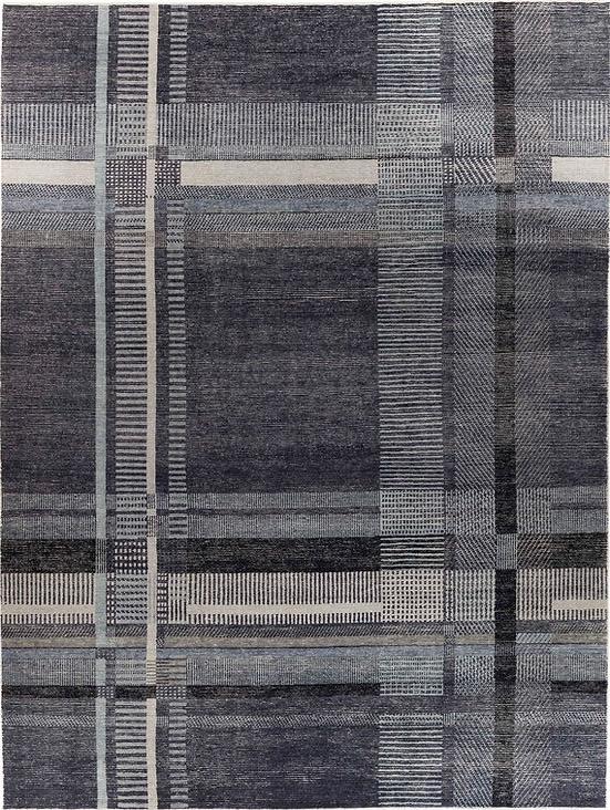 Turkish Checkered Grey Rug