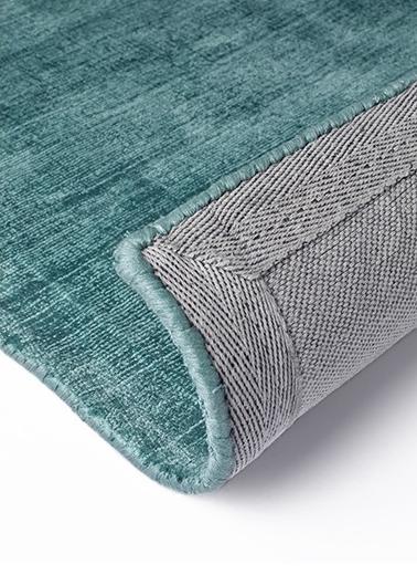 Plain Green Indian Hand-Loom Rug