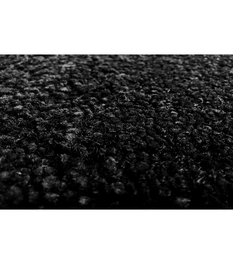 Black Wool Hand-Tufted Rug
