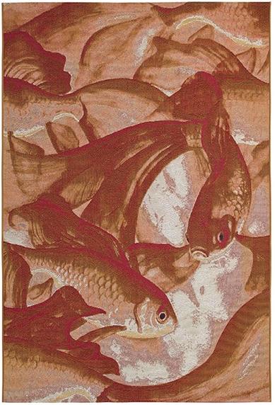 Fish Flat Pile Rug ☞ Size: 5' 3" x 7' 7" (160 x 230 cm)