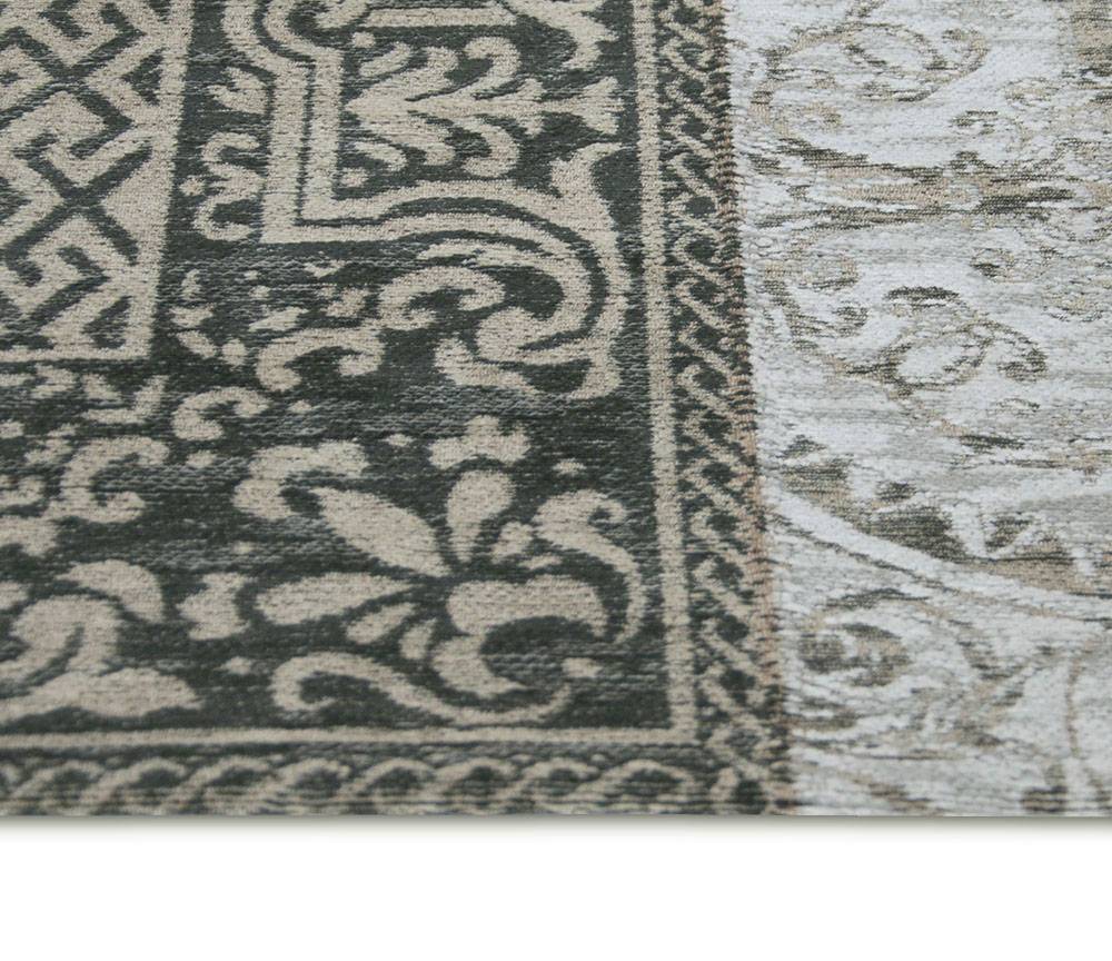 Patchwork Black & White Rug