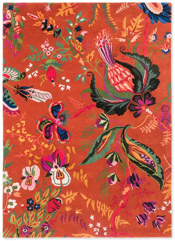 Amber Lime Floral Rug
