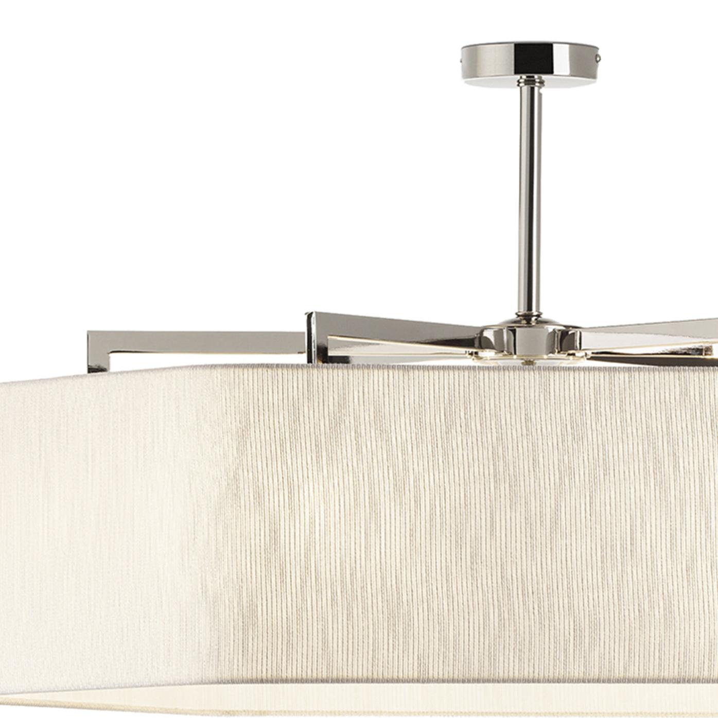 Polished Nickel Hexagon Chandelier