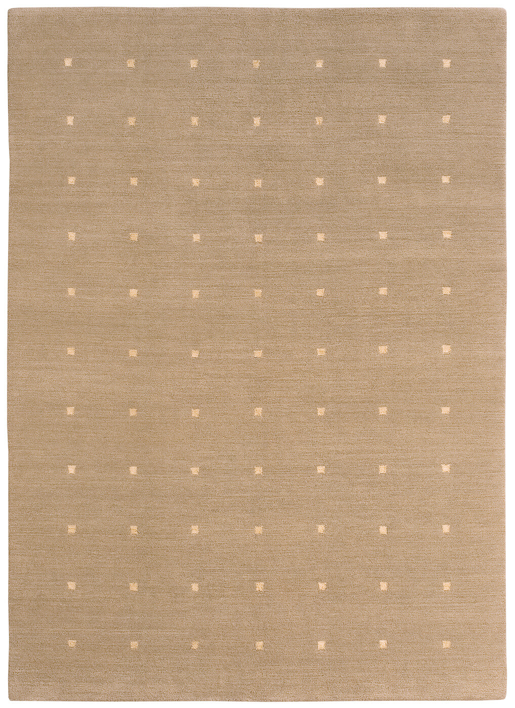 Hand-Knotted Symbol Beige Rug