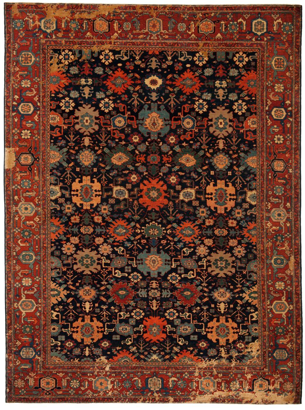 Faded effect Hand Knotted Vintage Rug