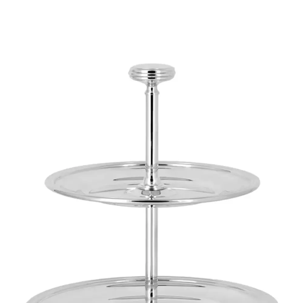 Silver-Plated Three-Tier Small Cake Stand