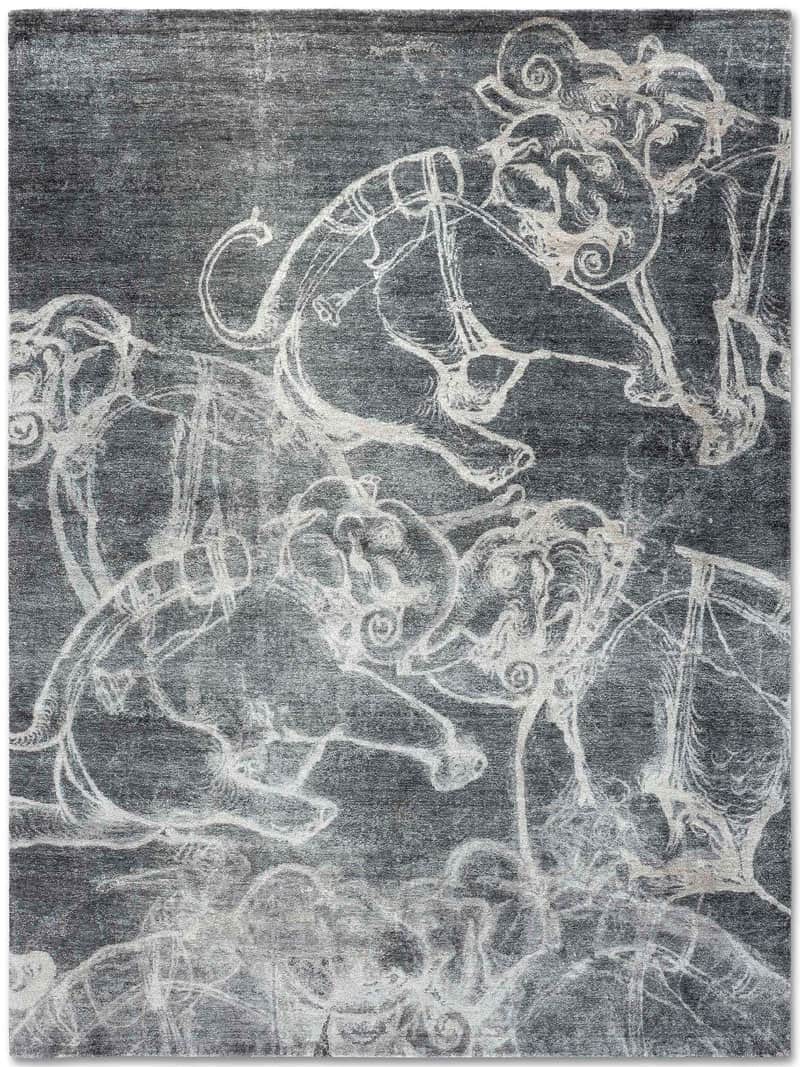 Elephants Luxury Handmade Rug