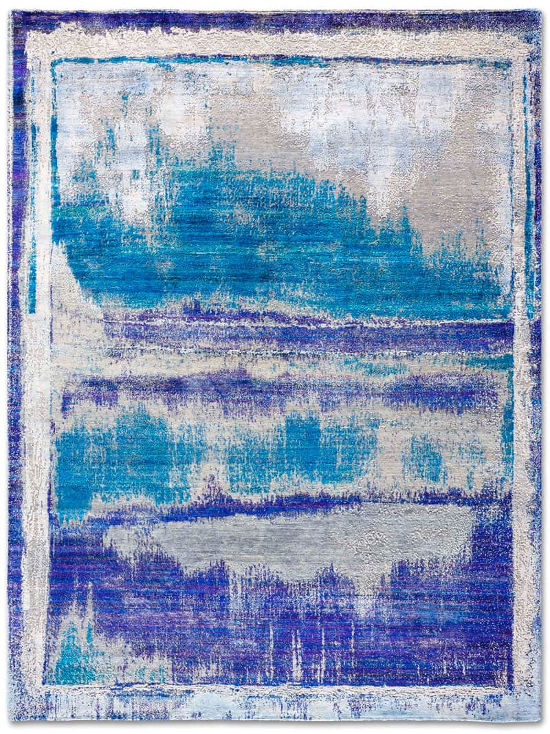 Blue Mix Hand-Woven Rug