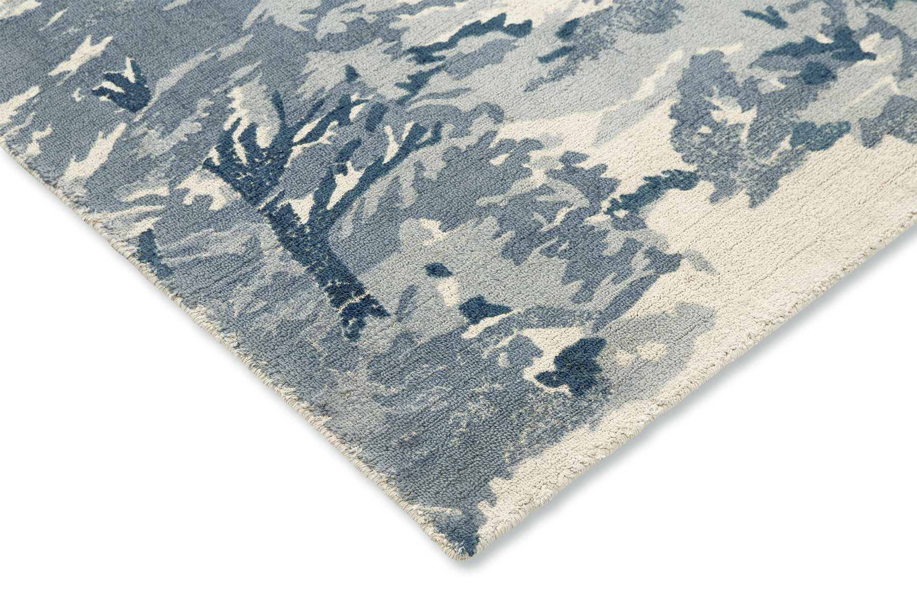 Landscape Light Blue Designer Rug