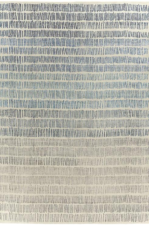 Hand-Knotted Striped Multi Rug