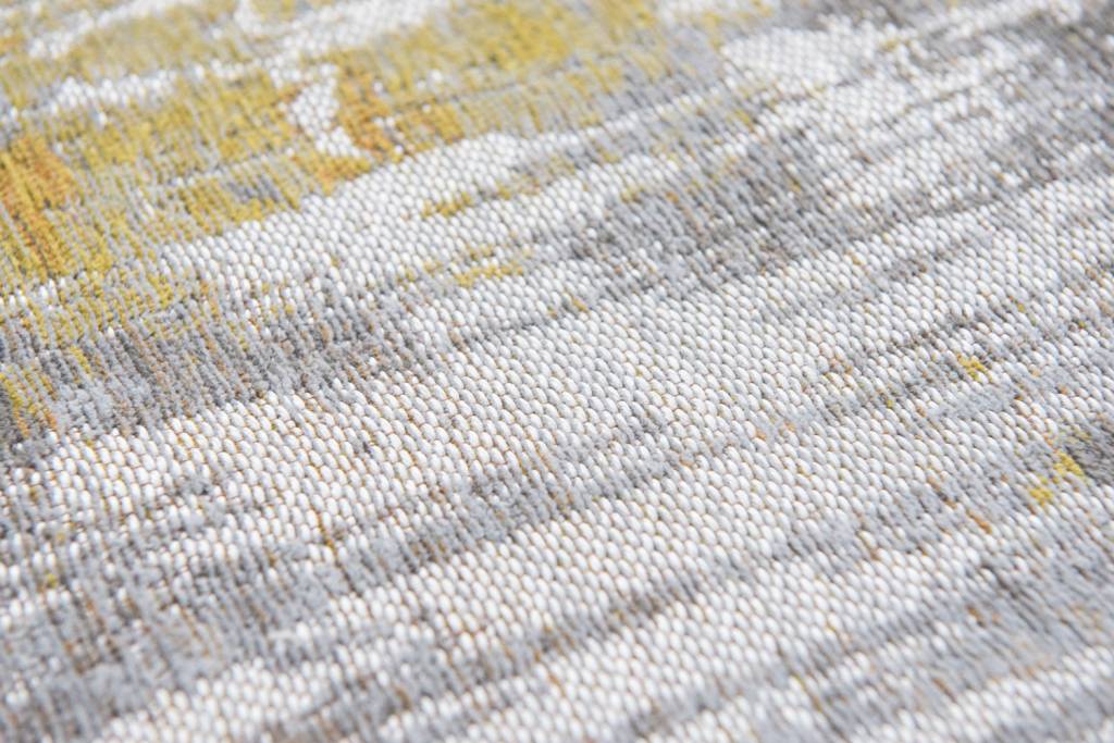 Abstract Grey / Yellow Jacquard Rug