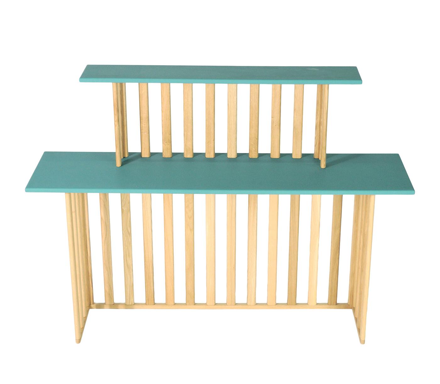 Green Two-Level Console Table
