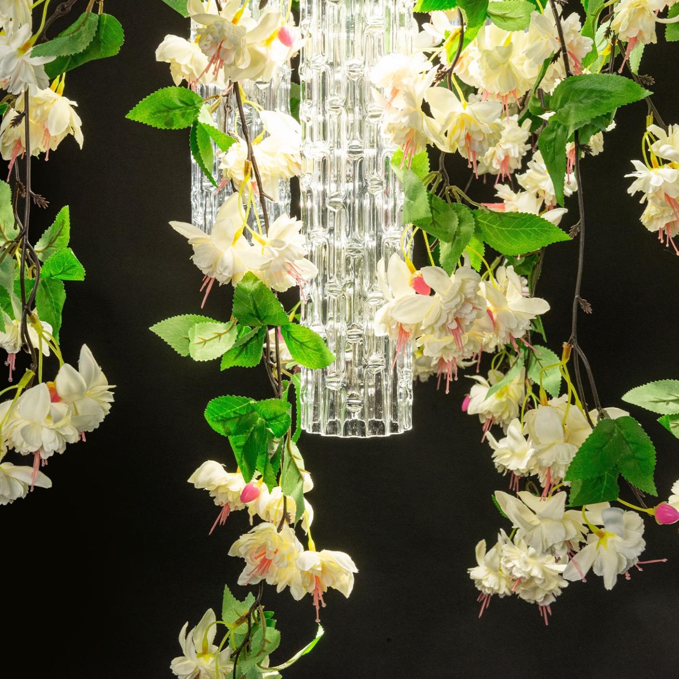 White Cascade Small Chandelier
